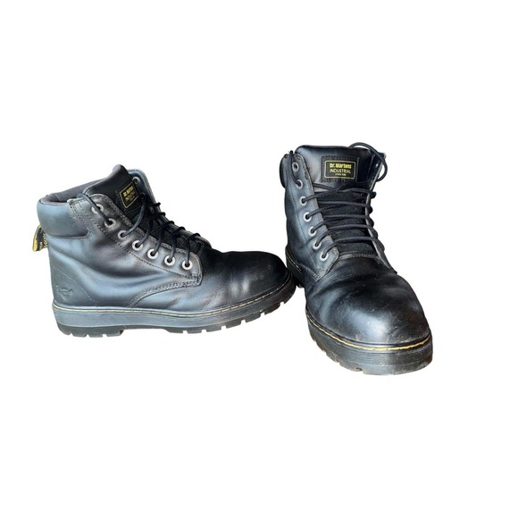 Dr. Martens ** RARE Industrial Steel Toe Work Boots Men's 13 US Black Safety - Picture 2 of 12